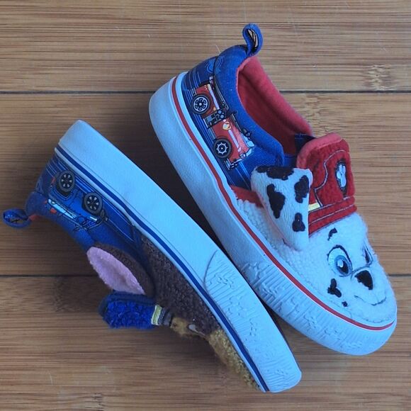 Paw Patrol Characters Toddler Kids Fleece Slip-On Sneakers size 7 shoes - Picture 4 of 10